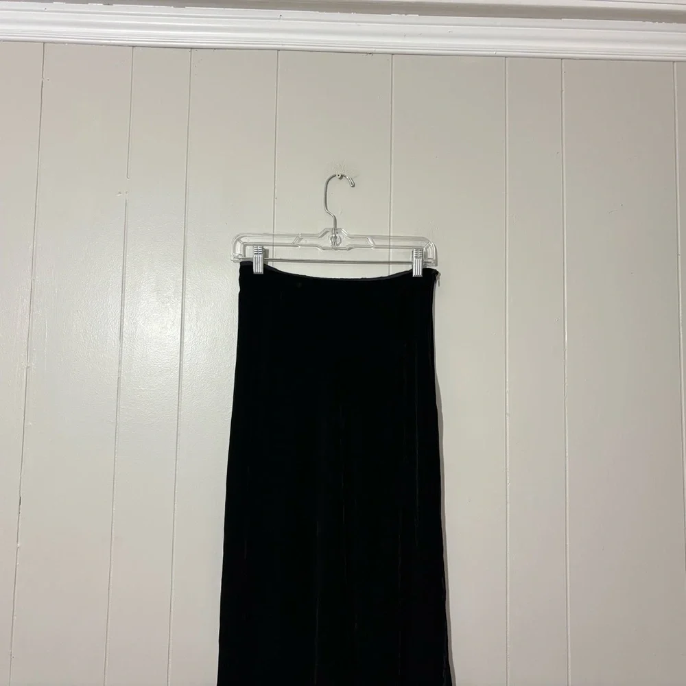 Vintage Moda Seta Sandra King Women's Skirt Velvet Maxi Black Size 8